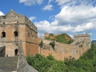 Fototapeta na wymiar fragment Wielkiego Muru w Chinach, Chiny