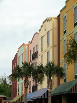 pastel buildings