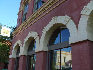 arched windows and reflection