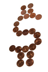 Naklejka premium dollar sign by coins
