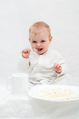 little girl's breakfast