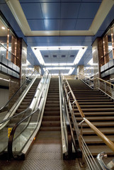 Fototapeta premium moscow subway escalator
