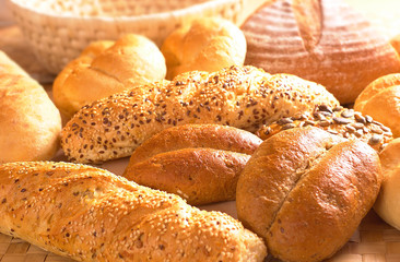 different bread products