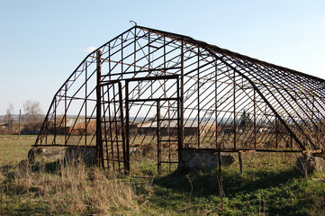 old abandoned greenhouse