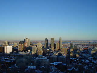 Centre ville de Montréal vue depuis le Mont Royal