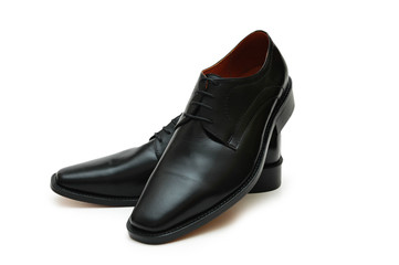 black boots isolated on the white background