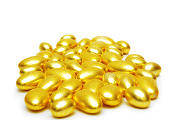 golden shapes isolated on the white background