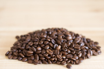 heaped coffee beans