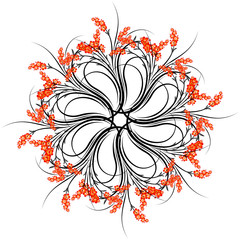 abstract floral scrolls