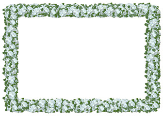 white impatiens frame. from the floral frames seri