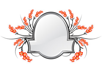 abstract frame with floral elements