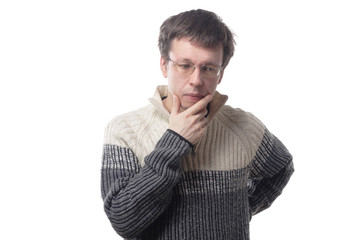 spectacled man