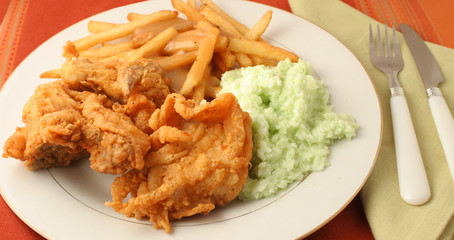 fried chicken dinner
