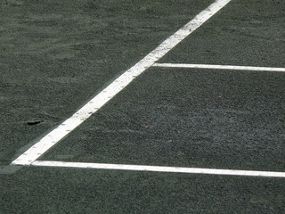 corner of tennis court
