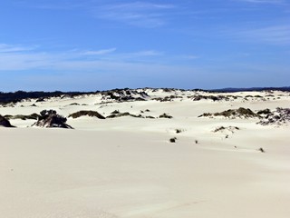 Fototapeta na wymiar landlocked sand dunes