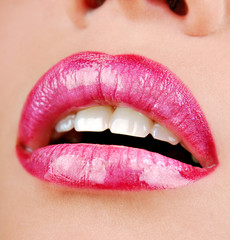 beautiful pink lips