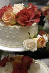 wedding cake with flowers