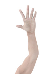 gehobener arm