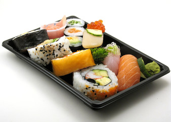 assorted sushi lunch