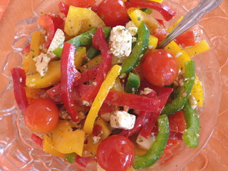 paprika mit schafkäse