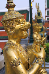 golden statue, grand palace, bangkok