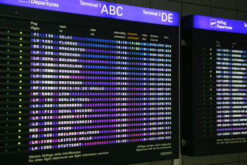 airport departure board