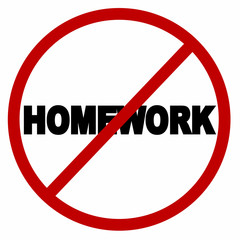 no homework icon