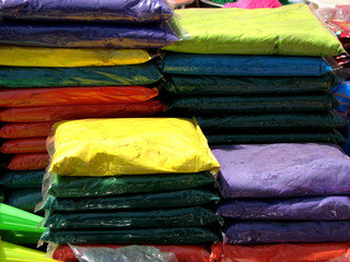 color packets pile