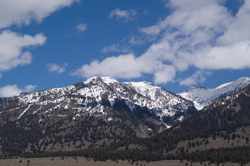 mountains with a little snow