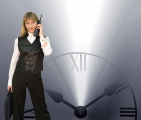 business lady and time