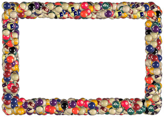 billiard balls frame. from the sports & games