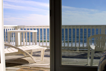 beach house view