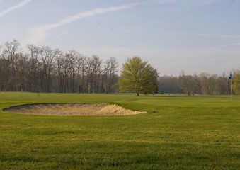 parcours de golf avec bunker