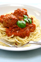 Meatballs with spaghetti