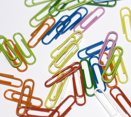 colorful paperclips