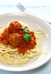 Meatballs with spaghetti