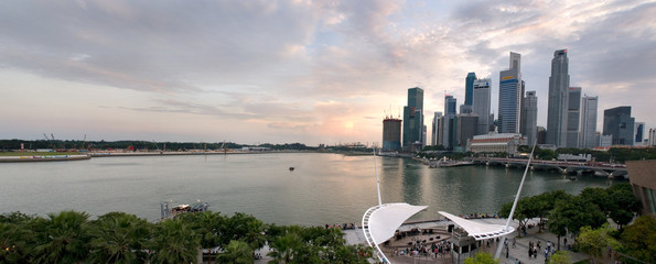 singapore skyline - obrazy, fototapety, plakaty