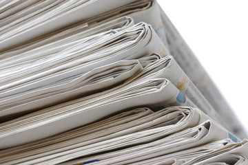 old newspapers stack 2