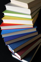 spiral of colorful books