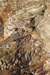 old dirty broken glass.