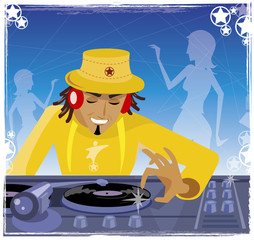 vinyl player music the dj