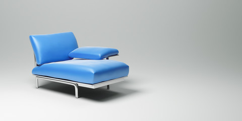 fauteuil bleu