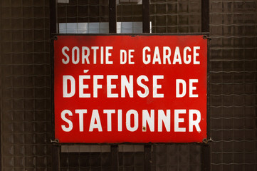 sortie de garage