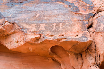 petroglyphs at Valley of Fire in Nevada