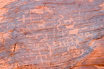 petroglyphs at Valley of Fire in Nevada