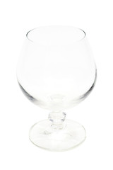 empty wine glass (isolated on white)
