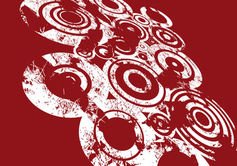 kreise in abstrakter collage