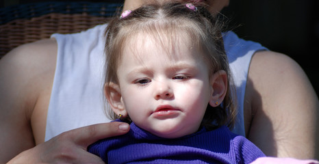 content on daddy's lap