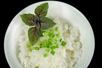 red basil and rice