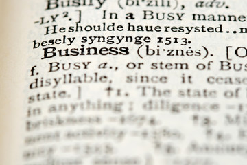 dictionary definition - business